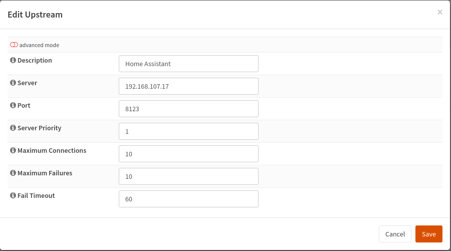 Upstream Server